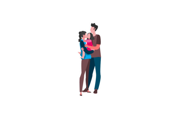 Mom, Dad Daughter Family Vector Asset Review
