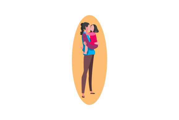 Mom Daughter Family Illustration Asset Review