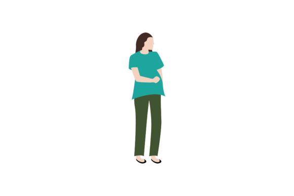 Pregnant Mom Flat Illustration: An Embroidery Review