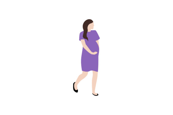 Pregnant Mom Flat Illustration: An Embroidery Review
